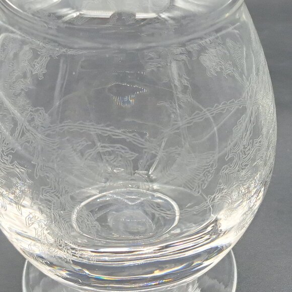 Etched Crystal Wine Carafe Mousseline - Picture 9 of 11